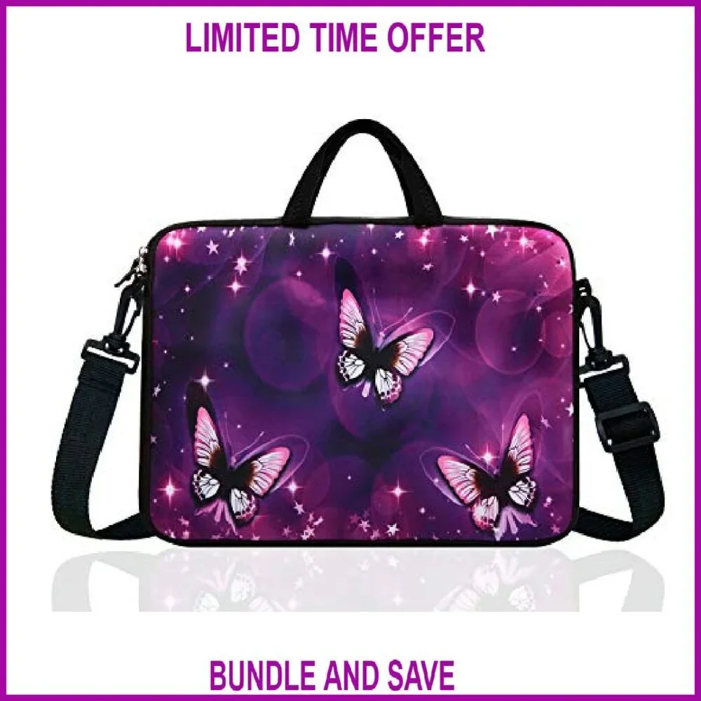 15.6-Inch Neoprene Laptop Messenger Bag with Adjustable Strap
